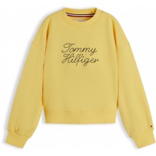 TOMMY HILFIGER μπλούζα φούτερ παιδική KG0KG09439-ZGE κίτρινη